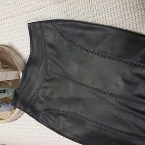 Faux Leather Express Editors Pencil Skirt